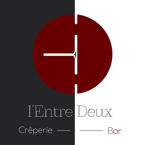 Identité visuelle de L'Entre Deux, restaurant crêperie